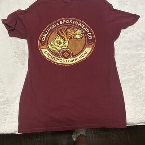 Columbia Maroon Crew Neck Tee